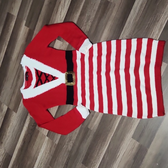 Ugly Christmas Sweater Dresses & Skirts - Ugly Christmas Sweater Red and White Women's Sweater